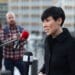 Norwegian Foreign Minister Ine Eriksen Soreide talks to the media outside the Ministry of Foreign Affairs about the Norwegian Government believing that Russia is behind a cyber attack on the Norwegian Parliament, in Oslo, on October 13, 2020. - A cyber attack was detected in August 2020, when Norway announced hackers had attacked the parliament's email system, gaining access to some lawmakers' messages. (Photo by Orn E. BORGEN / NTB / AFP) / Norway OUT (Photo by ORN E. BORGEN/NTB/AFP via Getty Images)