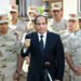 CAIRO, EGYPT - OCTOBER 25: Egyptian President Abdel-Fattah El-Sisi (C) gives a speech during the press release following the meeting of the National Defence Council after the Sinai attacks. At least 30 soldiers were killed in attacks. (Photo by Presidency of Egypt/Pool/Anadolu Agency/Getty Images)