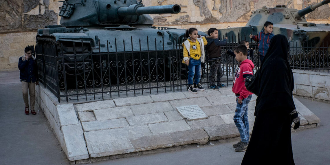 CAIRO, EGYPT - DECEMBER 16:  Children play on a tank on display at a military museum on December 16, 2016 in Cairo, Egypt. Since the 2011 Arab Spring, Egyptians have been facing a crisis, the uprising brought numerous political changes, but also economic turmoil, increased terror attacks and the unravelling of the once strong tourism sector. In recent weeks Egypt has again been hit by multiple bomb blasts, the most recent killed 26 Christians inside the St Peter and St Paul Church during Sunday mass. As Christians took to the streets chanting anti-government slogans, fears grow of an escalation in militant activity which would further deal damage to a country trying to rebuild. In recent months protests against rising fuel and food prices, calls for mass anti-government demonstrations and the continued terror attacks have seen Egyptian president Abdel Fattah Al-Sisi, suffer a significant drop in popularity. Mr. Al-Sisi has promised change, fearing anger and desperation could lead to popular unrest, however inflation currently sits at the highest level in seven years, jobless rates are above 13percent and more than 90million people are said to be living in poverty. The outlook forced the government to seek a $12 billion bailout from the International Monetary Fund, pushing the country to float the Egyptian pound to qualify for the loan. The move led to a sharp devaluation of the Egyptian pound which now sits at 18EGP to the dollar. The turmoil is affecting not only the poor but both the middle-class and the wealthy as food and commodity prices skyrocket.  (Photo by Chris McGrath/Getty Images)