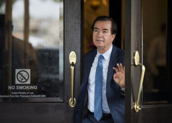 UNITED STATES - MAY 16: Rep. Ed Royce, R-Calif., leaves the House Republican Conference meeting at the Capitol Hill Club on Wednesday, May 16, 2018. (Photo By Bill Clark/CQ Roll Call)