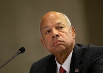 NEW YORK, NY - SEPTEMBER 9: Former Secretary of the U.S. Department of Homeland Security Jeh Johnson testifies during a special Senate Committee on Homeland Security and Governmental affairs hearing on "The State of Homeland Security after 9/11" at the National September 11th Memorial & Museum on September 9, 2019 in New York City. The hearing featured three former secretaries of the U.S. Department of Homeland Security. (Photo by Drew Angerer/Getty Images)