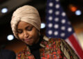 WASHINGTON, DC - JANUARY 25: U.S. Rep. Ilhan Omar (D-MN) speaks at a press conference on committee assignments for the 118th U.S. Congress, at the U.S. Capitol Building on January 25, 2023 in Washington, DC. House Speaker Kevin McCarthy (R-CA) recently rejected the reappointments of Rep. Adam Schiff (D-CA) and Rep. Eric Swalwell (D-CA) to the House Intelligence Committee and has threatened to stop Rep. Ilhan Omar (D-MN) from serving on the House Foreign Affairs Committee. (Photo by Kevin Dietsch/Getty Images)