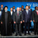 JOHANNESBURG, SOUTH AFRICA - AUGUST 24: South African President Cyril Ramaphosa with fellow Brics leaders pose for a family photo with new Bric members at the last day of the Brics summit fellow leaders president, Xi Jinping, China's president, Cyril Ramaphosa, South Africa's president, Narendra Modi, India's prime minister, and Sergei Lavrov, Russia's foreign minister, Iranian president is Ebrahim Raisi, on the closing day of the BRICS summit at the Sandton Convention Center in the Sandton district of Johannesburg on August 24, 2023, South Africa. The Brics summit, held in South Africa between 22-24 August 2023. Brics is made up of Brazil, Russia, India, China and South Africa. New Members are Argentina, Egypt, Ethiopia, Iran, the U.A.E. and Saudi Arabia. Some of the things are discussed during the summit is if to expand Brics and accept new members like Saudi Arabia and Iran, and a Brics currency. Vladimir Putin wanted to attend the meetings but South African president Cyril Ramaphosa managed to talk him out of it, as he risked being arrested while in in South Africa, as the ICC, International Criminal Court has issued a warrant of arrest for Mr. Putin's on suspicion of unlawful deportation of children and unlawful transfer of people from the territory of Ukraine to the Russian Federation  (Photo by Per-Anders Pettersson/Getty Images)