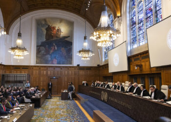 THE HAGUE, NETHERLANDS - JANUARY 26: The International Court of Justice (ICJ) delivers an order on South Africa's genocide case against Israel on January 26, 2024 in The Hague, Netherlands. On January 11 and January 12 at the International Court of Justice (ICJ), the judicial body of the United Nations, in The Hague, South Africa seized the ICJ, to ask it to rule on possible acts of "genocide" in the Gaza Strip by Israel. (Photo by Michel Porro/Getty Images)