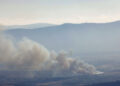 Smoke billows after a hit from a rocket fired from southern Lebanon over the Upper Galilee region in northern Israel on July 30, 2024, amid ongoing cross-border clashes between Israeli troops and Hezbollah fighters. Israeli medics on July 30 said one civilian, a 30-year-old man, was killed following a rocket attack on the northern kibbutz of HaGoshrim. The Israeli army meanwhile reported its forces were "striking the sources of fire" after the projectiles were fired from Lebanon. (Photo by Jalaa MAREY / AFP) (Photo by JALAA MAREY/AFP via Getty Images)