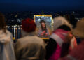 OAKLAND, CALIFORNIA - SEPTEMBER 9: Crowds are gathered at Lake Merritt to commemorate Aysenur Ezgi Eygi and to protest Israel, in Oakland, California, United States on September 9, 2024 after 26 years old Turkish-American woman Aysenur Ezgi who was killed by Israeli soldiers in Nablus, as she was standing in solidarity with the Palestinian people. (Photo by Tayfun Coskun/Anadolu via Getty Images)