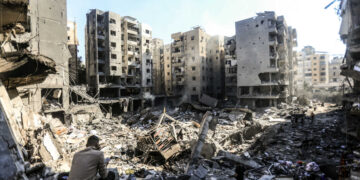 People check the rubble of buildings which were levelled on September 27 by Israeli strikes that targeted and killed Hezbollah leader Hassan Nasrallah in the Haret Hreik neighbourhood of Beirut's southern suburbs, on September 29, 2024. Israel killed Hezbollah chief Hassan Nasrallah in a huge air strike in Lebanon, dealing the movement a seismic blow that Prime Minister Benjamin Netanyahu on September 28 called a "turning point" for his country. (Photo by AFP)