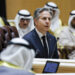 TOPSHOT - US Secretary of State Antony Blinken attends a Joint Ministerial Meeting of the Gulf Cooperation Council (GCC)-US Strategic Partnership discussing the humanitarian situation in Gaza, at the Gulf Cooperation Council (GCC) Secretariat in Riyadh on April 29, 2024. (Photo by EVELYN HOCKSTEIN / POOL / AFP) (Photo by EVELYN HOCKSTEIN/POOL/AFP via Getty Images)