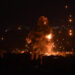 BEIRUT, LEBANON - OCTOBER 6: Smoke and flames rise among the residential buildings following an Israeli attack on Dahieh region in Beirut, Lebanon on October 6, 2024. (Photo by Houssam Shbaro/Anadolu via Getty Images)