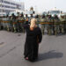 Chinese policemen guard at streets on July 7, 2009 in the capital of Xinjiang Uygur autonomous region of China.