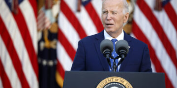 WASHINGTON, DC - NOVEMBER 26: U.S. President Joe Biden delivers remarks from the Rose Garden at the White House on November 26, 2024 in Washington, DC. Biden spoke on a ceasefire deal between Israel and Hezbollah.  (Photo by Kevin Dietsch/Getty Images)