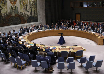 NEW YORK, NY - FEBRUARY 24: Members of the United Nations Security Council attend a United Nations Security Council meeting on maintenance of peace and security of Ukraine at UN Headquarters on February 24, 2025 in New York City. (Photo by Liao Pan/China News Service/VCG via Getty Images)