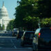 The motorcade carrying US President Joe Biden travels to the US Capitol in Washington, DC on October 1, 2021. - President Biden is heading to Congress to energize Democrats negotiating for a second day on getting his domestic spending agenda off the ground, or risk crippling political failure. The unusual presidential visit to Capitol Hill follows weeks of trips by party leaders in the other direction to the White House as Biden tries to get two ambitious spending plans passed into law. (Photo by MANDEL NGAN / AFP) (Photo by MANDEL NGAN/AFP via Getty Images)